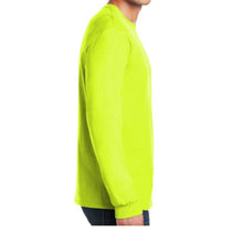 Load image into Gallery viewer, Gildan 5400 – Safety Green Hi-Viz Long Sleeve Shirt | Side View