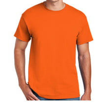 Load image into Gallery viewer, Gildan 8000 – Safety Orange Hi-Viz Short Sleeve Shirt | Front View