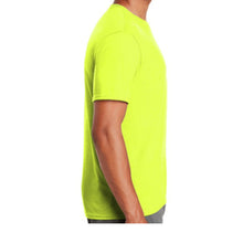 Load image into Gallery viewer, Gildan 42000 - Safety Green Hi-Viz Short Sleeve Shirt | Side View