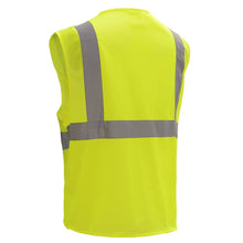 Load image into Gallery viewer, GSS 1001 - Safety Green ANSI Class 2 Safety Vest | Back Left View