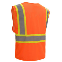 Load image into Gallery viewer, GSS 1006 - Safety Orange ANSI Class 2 Safety Vests Back Left View