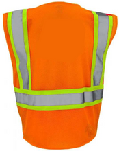 Load image into Gallery viewer, GSS 1106 – Safety Orange ANSI Class 2 Safety Vest | Back View