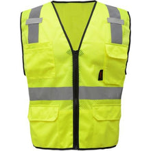 Load image into Gallery viewer, GSS 1505 – Safety Green Surveyor Safety Vest | Front View