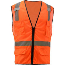 Load image into Gallery viewer, GSS 1506 – Safety Orange Surveyor Safety Vest | Front View