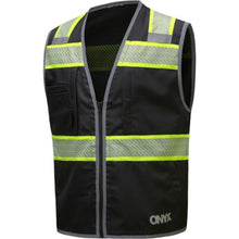 Load image into Gallery viewer, GSS 1517 – Black Safety Vest | Front Left View