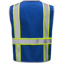 Load image into Gallery viewer, GSS 1713 - Blue Safety Vests | Back View