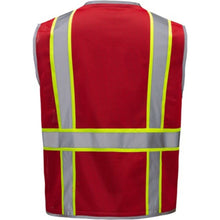 Load image into Gallery viewer, GSS 1714 - Red Safety Vests | Back View
