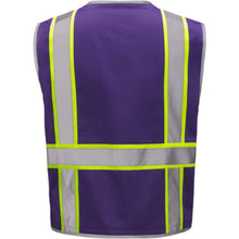 Load image into Gallery viewer, GSS 1717 - Purple Safety Vest | Back View