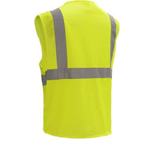 Load image into Gallery viewer, GSS 1801 – Safety Green Breakaway Safety Vest | Back Left View