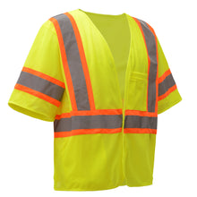 Load image into Gallery viewer, GSS 2007 - Safety Green ANSI Class 3 Safety Vest | Front Right View