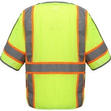 Load image into Gallery viewer, GSS 2705 – Safety Green ANSI Class 3 Safety Vest | Back View