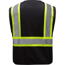 Load image into Gallery viewer, GSS 3135 – Black Enhanced Visibility Safety Vest | Back View