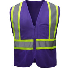 Load image into Gallery viewer, GSS 3137 – Purple Enhanced Visibility Safety Vest | Front View