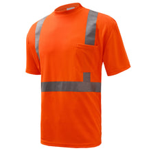 Load image into Gallery viewer, GSS 5002 - Safety Orange Hi-Viz Short Sleeve Shirt | Front Left View