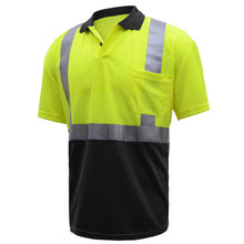Load image into Gallery viewer, GSS 5003 - Safety Green Hi-Viz Polo Shirt | Front Left View