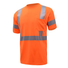Load image into Gallery viewer, GSS 5008 - Safety Orange Hi-Viz Short Sleeve Shirt | Front Left View