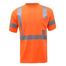 Load image into Gallery viewer, GSS 5008 - Safety Orange Hi-Viz Short Sleeve Shirt | Front View