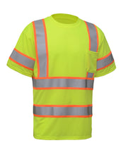 Load image into Gallery viewer, Radians 5009 - Safety Green Hi-Viz Short Sleeve Shirt | Front Right View