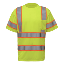 Load image into Gallery viewer, Radians 5009 - Safety Green Hi-Viz Short Sleeve Shirt | Front View
