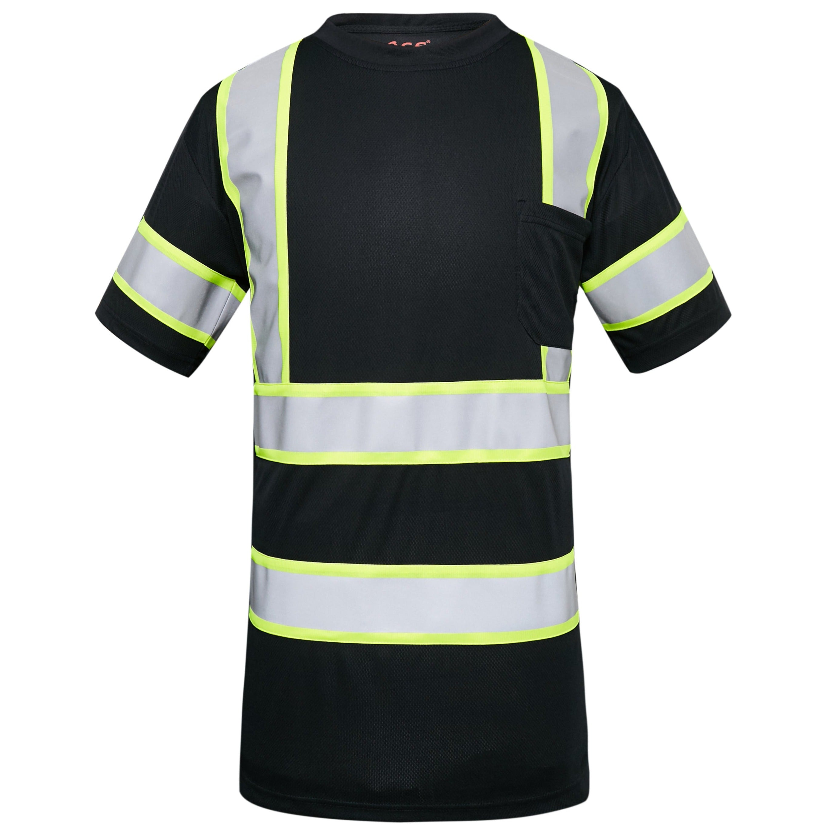 ★TRAVEL★ Twenty Stripe Jersey Short Sleeve T-Shirt Black gss-5011-black-two-tone-short-
