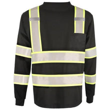 Load image into Gallery viewer, GSS 5015 - Black Hi-Viz Long Sleeve Shirt Front View