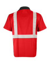 Load image into Gallery viewer, GSS 5024 - Red Hi-Viz Polo Shirt | Back View