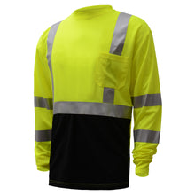 Load image into Gallery viewer, GSS 5113 - Safety Green Hi-Viz Long Sleeve Shirt | Front Left View
