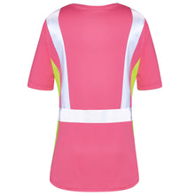 Load image into Gallery viewer, GSS 5126 - Pink Hi-Viz Women's Shirt | Back View