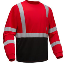 Load image into Gallery viewer, GSS 5134 - Red Hi-Viz Long Sleeve Shirt | Front Right View
