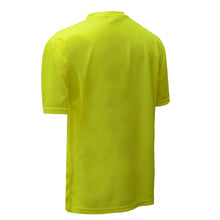 Load image into Gallery viewer, GSS 5501 - Safety Green Hi-Viz Short Sleeve Shirt | Back Left View