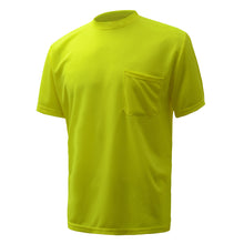 Load image into Gallery viewer, GSS 5501 - Safety Green Hi-Viz Short Sleeve Shirt | Front Left View