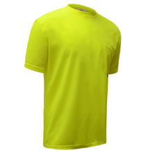 Load image into Gallery viewer, GSS 5501 - Safety Green Hi-Viz Short Sleeve Shirt | Front Right View