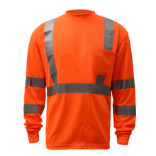Load image into Gallery viewer, GSS 5506 - Safety Orange Hi-Viz Long Sleeve Shirt | Front View