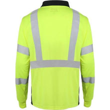 Load image into Gallery viewer, GSS 5507 - Safety Green Hi-Viz Polo Shirt Back View