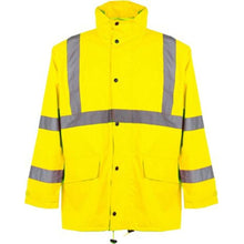Load image into Gallery viewer, GSS 6001 – Safety Green Hi-Viz Rain Jacket | Front View