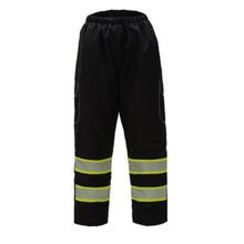 Load image into Gallery viewer, GSS 6713 - Black High Visibility Rain Pants | Front View