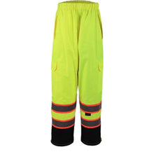 Load image into Gallery viewer, GSS 6715 - Safety Green High Visibility Rain Pants | Front View