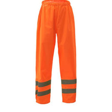 Load image into Gallery viewer, GSS 6802 – Safety Orange High Visibility Rain Pants | Front View