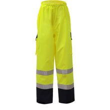 Load image into Gallery viewer, GSS 6803 - Safety Green High Visibility Rain Pants | Front View