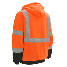 Load image into Gallery viewer, GSS 7002 - Safety Orange ANSI Class 3 Sweatshirt | Back Left View