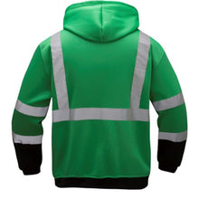 Load image into Gallery viewer, GSS 7016 - Forest Green Safety Hoodie | Back View
