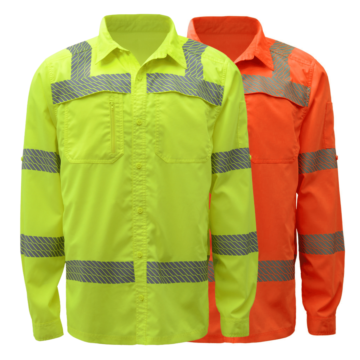 GSS 7505/7506 Button-Down Rip-Stop Class 3 Shirt | Hi-Viz.com GSS 7505/7506 Button-Down Rip-Stop Class 3 Shirt | Hi-Viz.com