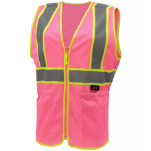 Load image into Gallery viewer, GSS 7806 - Pink Women's Safety Vest | Front Left View
