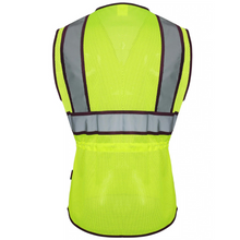 Load image into Gallery viewer, GSS 7807 - Plum Trim Women's Safety Vest | Back View