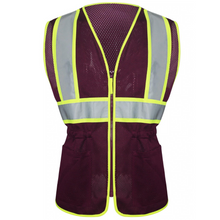 Load image into Gallery viewer, GSS 7808 - Plum Women's Safety Vest | Front View