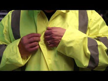 Load and play video in Gallery viewer, Radians RW10-3, Lightweight Class 3 Rain Jacket