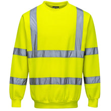 Load image into Gallery viewer, Portwest B303YER - Safety Green ANSI Class 3 Sweatshirt Front View