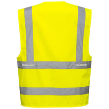 Load image into Gallery viewer, Portwest L470 - Safety Green ANSI Class 2 Safety Vests Back View