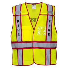 Load image into Gallery viewer, Portwest US387 – Red Trim Firefighter Safety Vest | Front View