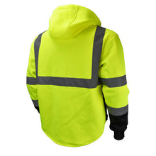 Load image into Gallery viewer, Radians SJ32-3ZGS - Safety Green ANSI Class 3 Sweatshirt | Back Right View